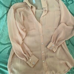 American Apparel Chiffon Button-Up